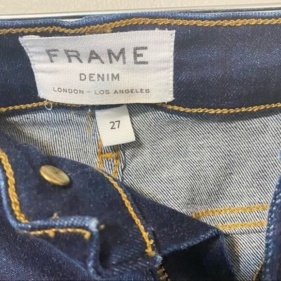 FRAME Denim Medium Wash Le High Skinny Crop Grove Street Jeans Size 27 - Picture 8 of 12